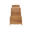 Chaise longue pliante en bois d'acacia - utilisation à l'extérieur / patio, sans assemblage-1835152251