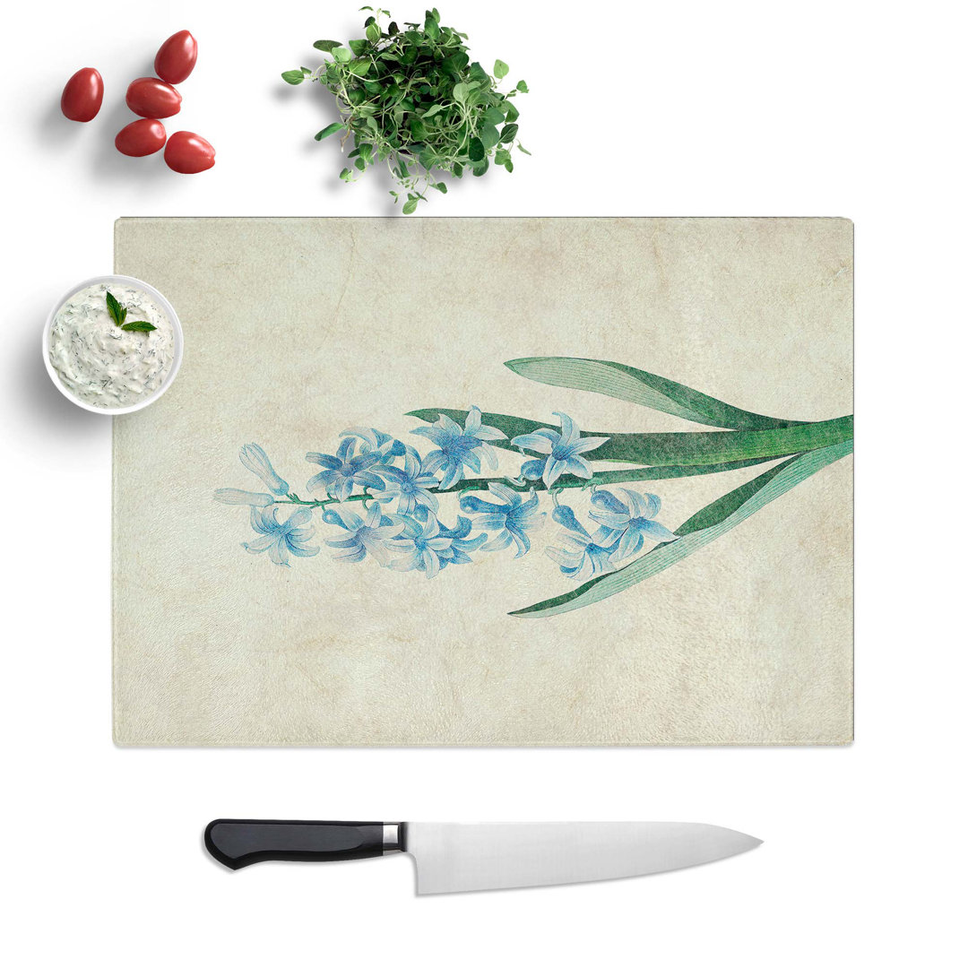 Glass Dutch Hyacinth Flowers by Pierre-Joseph Redoute Chopping Board