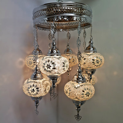 Bonanno 8-Light Shaded Chandelier