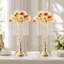 Support de centre de table floral en acier au carbone en forme de spirale en or français, élégant vase de mariage en cristal drapé pour mariage et événement