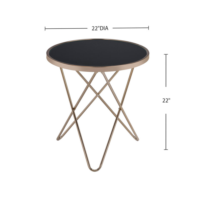 Table de bout Mid-Century, Noir