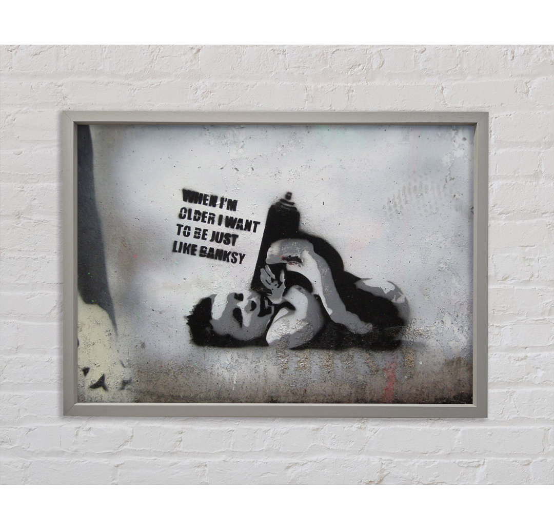 Be Like Banksy - Einzelne Bilderrahmen Kunstdrucke auf Leinwand