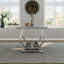 Ensemble de table de salle à manger de luxe blanc et argent avec 4 chaises en cuir blanches
