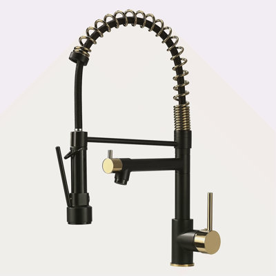 Commercial Kitchen Faucet With Pull Down Sprayer, Single Handle Single Lever Kitchen Sink Faucet