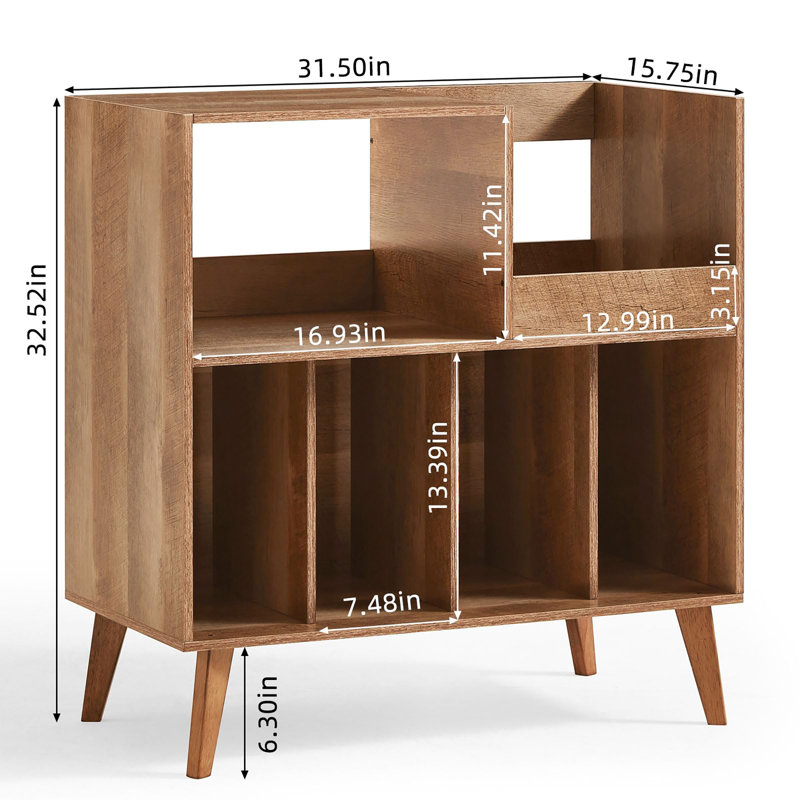 82.6cm H Media Shelves, Oak
