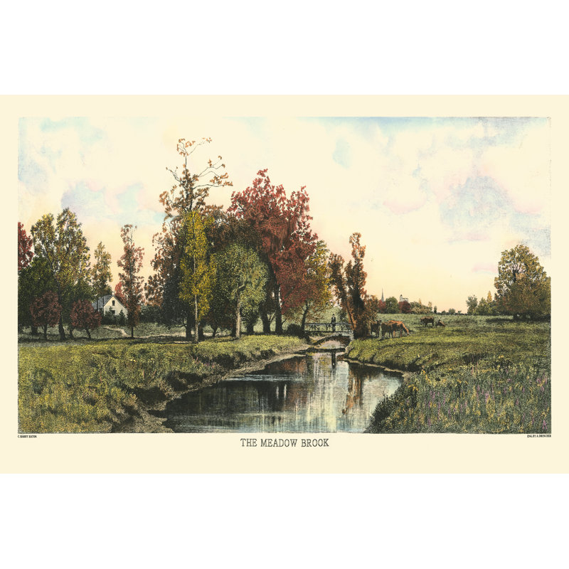 The Meadow Brook by C. Harry Eaton - Wrapped Canvas Art Prints, 20cm H x 30cm W