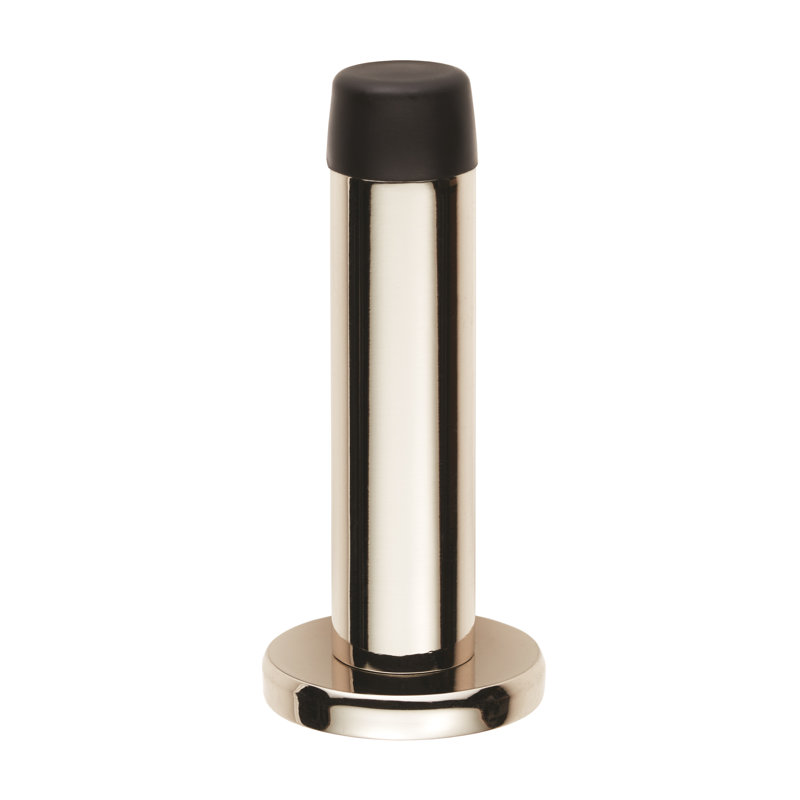 Nassau Brass Skirting Fixed Door Stop, Polished Nickel