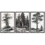 Œuvre d'arbre de forêt rétro, photos de salon rustique, impression sur toile encadrée, 3 pièces-126136733-126136734