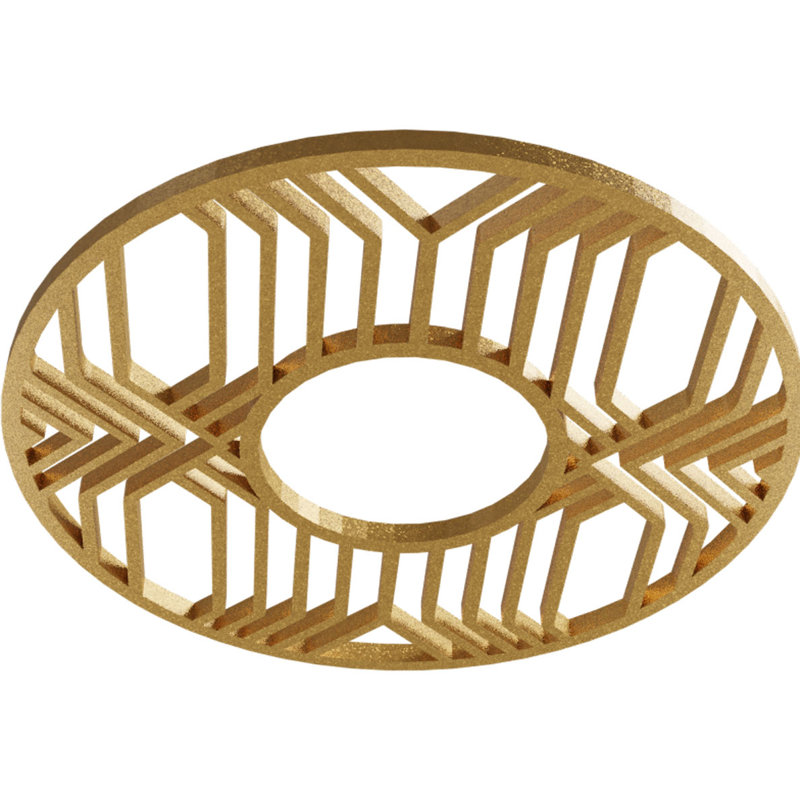 Médaillon de plafond 40 po x 40 po x P 14 5/8 po x P 1 po Empire, H 40 po x l 40 po x P 1 po, Or