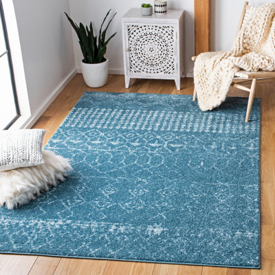 Tapis turquoise / bleu Dickerson