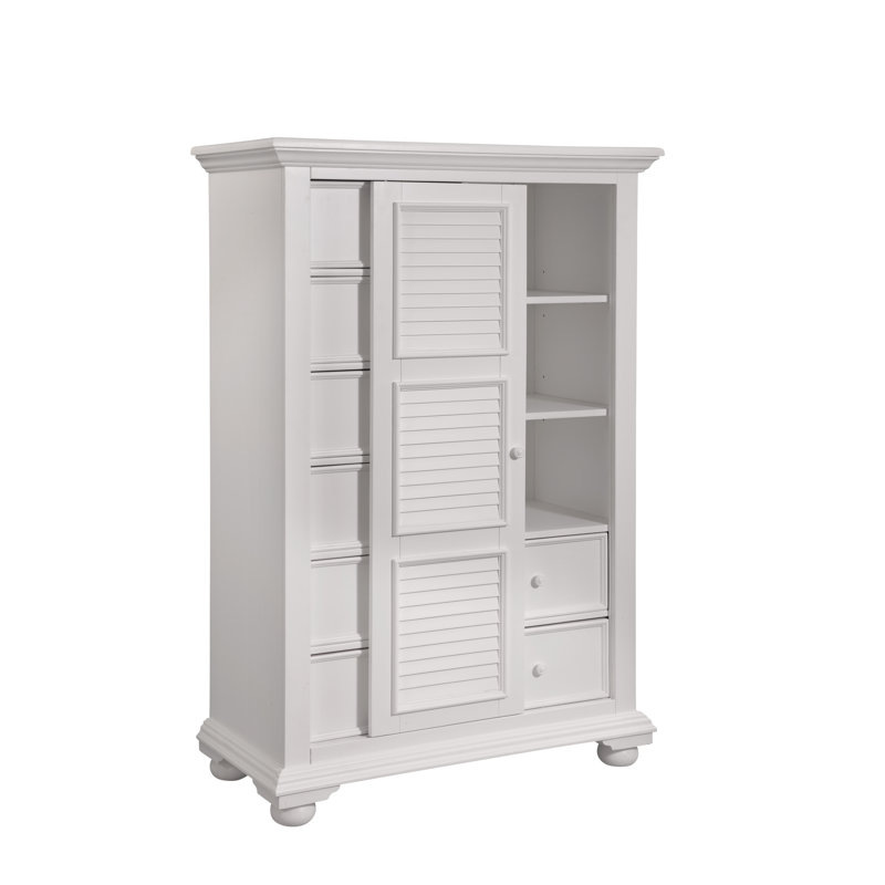 Menahan Morpeth 8 Drawer 35.5" W Gentleman's Chest, Eggshell White