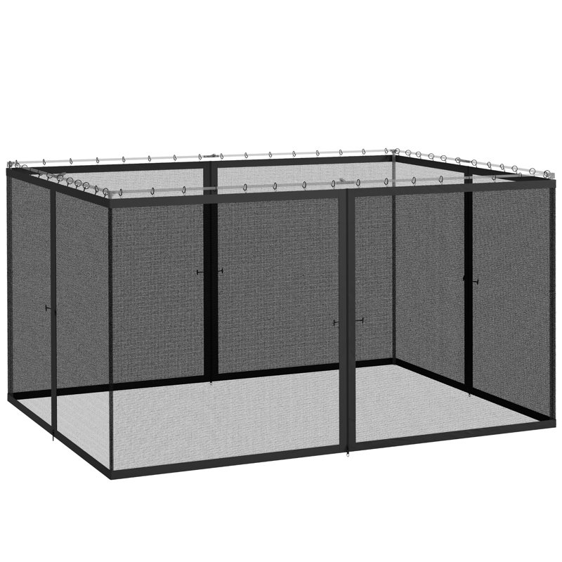 Paroi latérale Outsunny, écran, H 81,5 po x l 138,5 po x P 138,5 po
