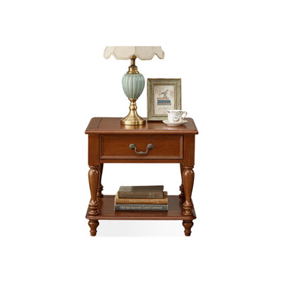 Mid-Century Modern Solid Wood End Table