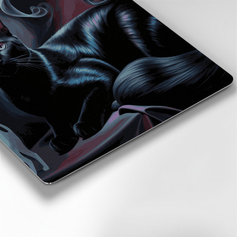Cats Bombay, art mural en métal gris, H 144 po x l 144 po x P 0,05 po