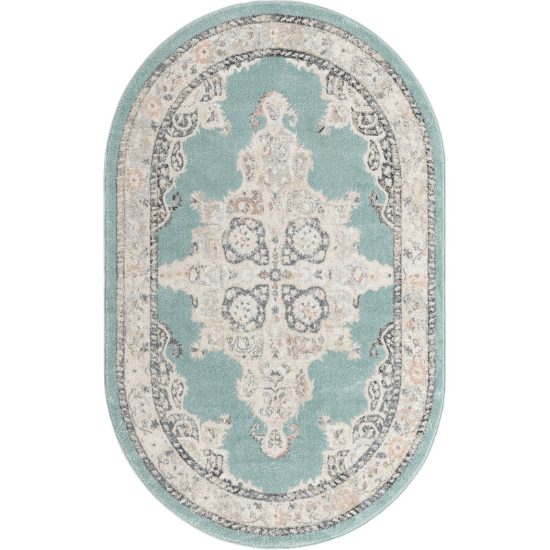 Makay Oriental Indoor Rug, Oval 5' x 8'