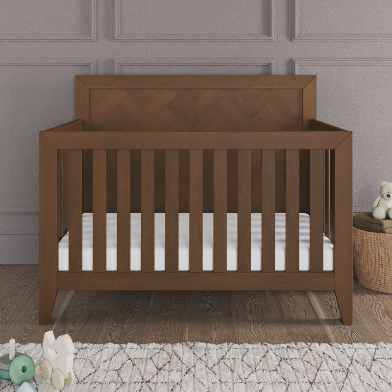 Lit de bébé convertible 4-en-1 Kieran, Châtaignier grillé