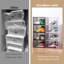 Clear Plastic Stackable Shoe Storage Box Organizer With Large Magnetic Door For Sneaker Display And Easy Assembly