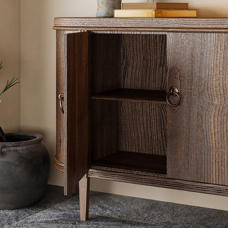 Rustic semi-circular arc large capacity sideboard