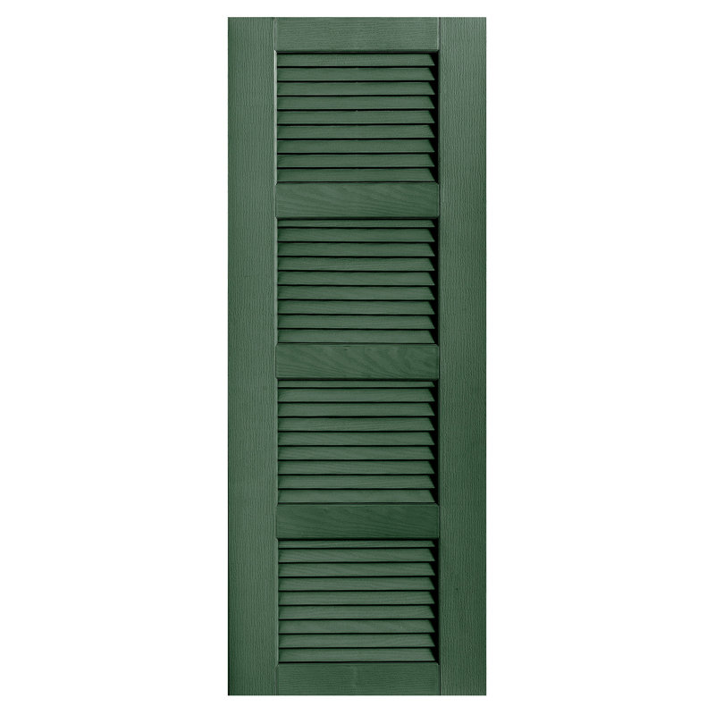 Paire de volets à persiennes droites, 64 po, 18 po, Vert