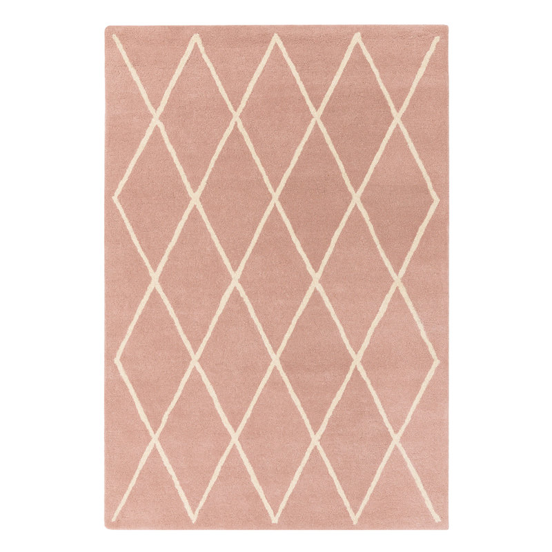 Reina Geometric Wool Hand Woven Area Rug, Rectangle 120 x 170cm