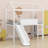 Twin Size Metal House Bed Loft Bed With Two-Sided Writable Wooden Board And Slide-102040504