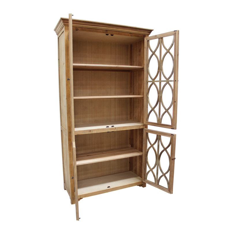Manhattan Beach Ikki 4 Glass Door Cabinet In Natural