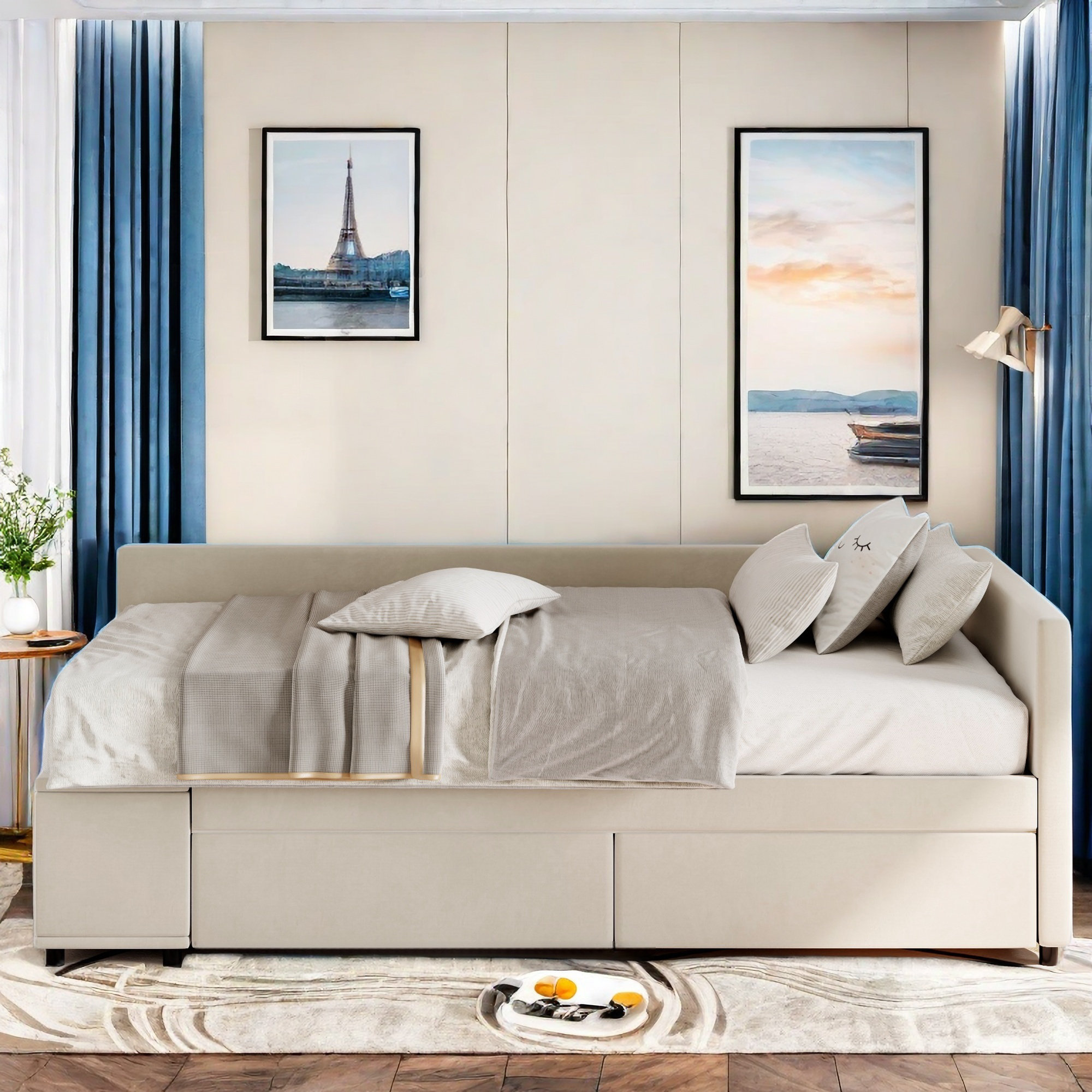Latitude Run® Geier With Storage Shelves And 2 Drawers - Wayfair Canada