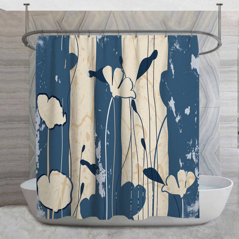 Rideau de douche Coralina, H 93 po x l 70 po