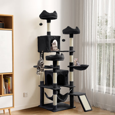 75" H Drusi Multi-Level Large Cat Tree with 3 Perchs