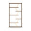 Bibliothèque noyer / jaune avec 6 tablettes - Bureau en bois massif moderne pour le bureau à 6 tablettes moderne-129959717