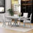 Bowlds Retro 5-piece Dining Set Extendable Round Table and 4 Chairs,Round Table Top with Leaf,dining table set,dining room set-693217198-693217196