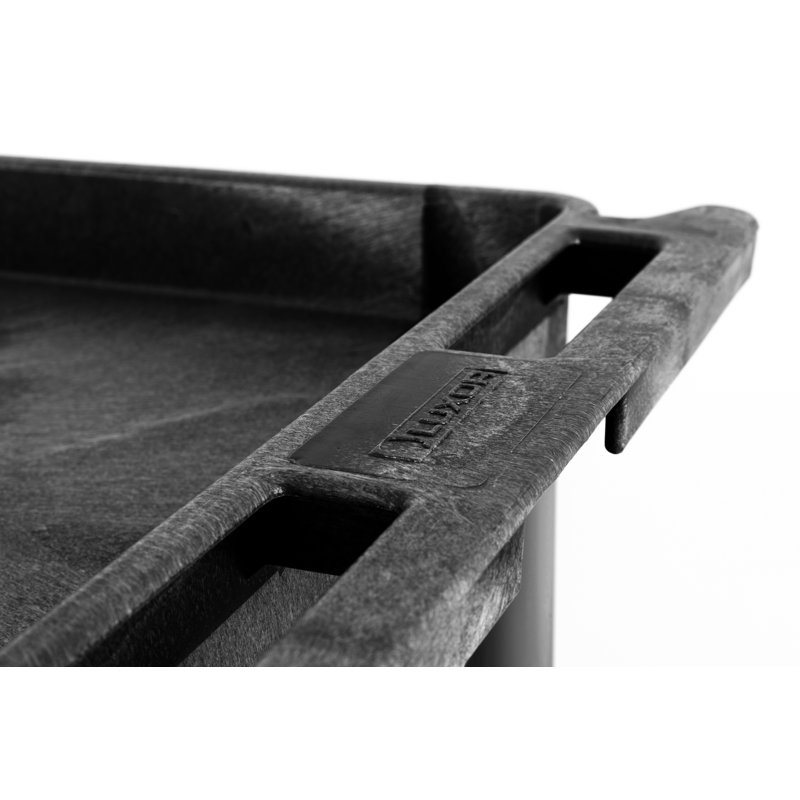 Black Thermoplastic Resin 4-Shelf Utility Cart with Wheels