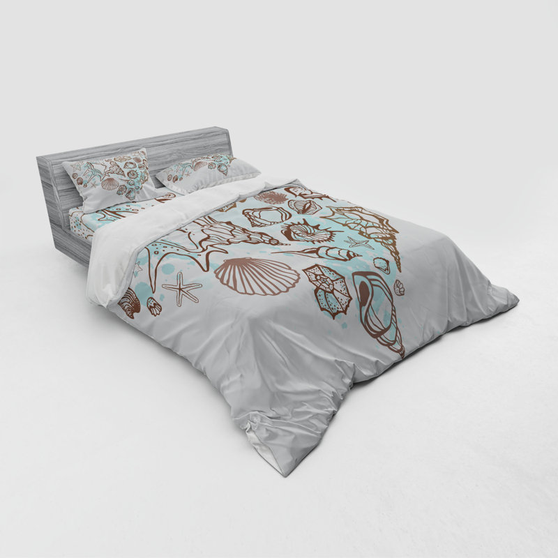 Coastal Polyester Duvet Cover, Queen Duvet Cover + 3 Additional Pieces