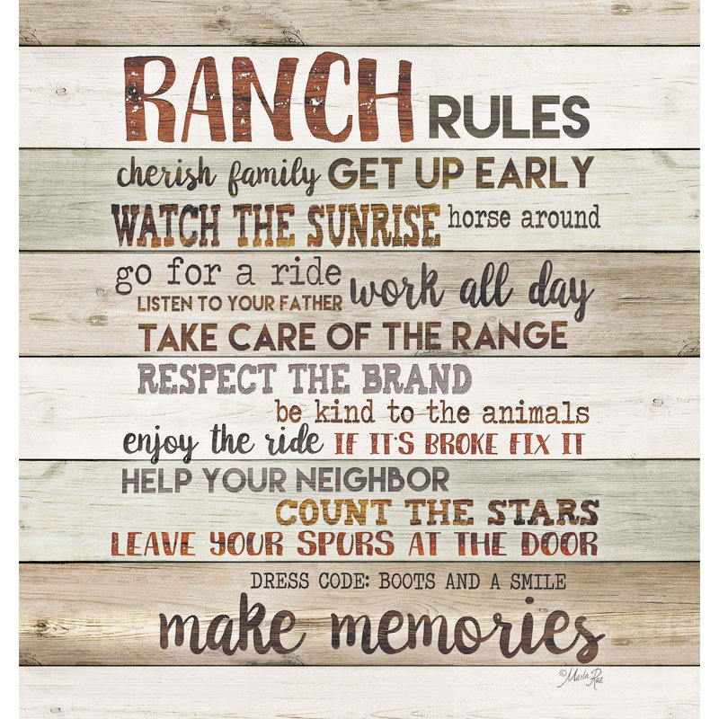 Coussin Rustic Ranch Rules