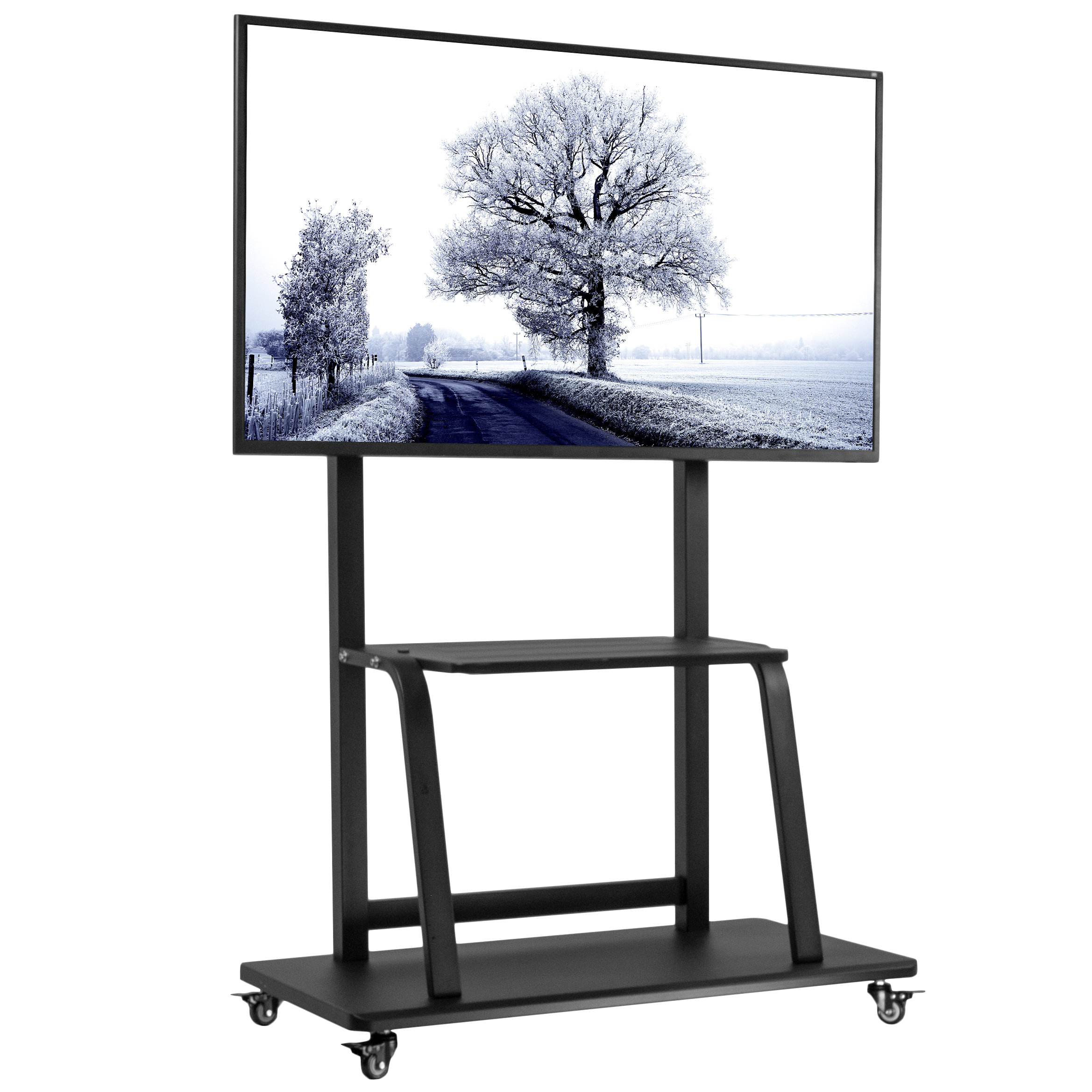 Dual Screen Cart for 32 to 65 TVs – VIVO - desk solutions