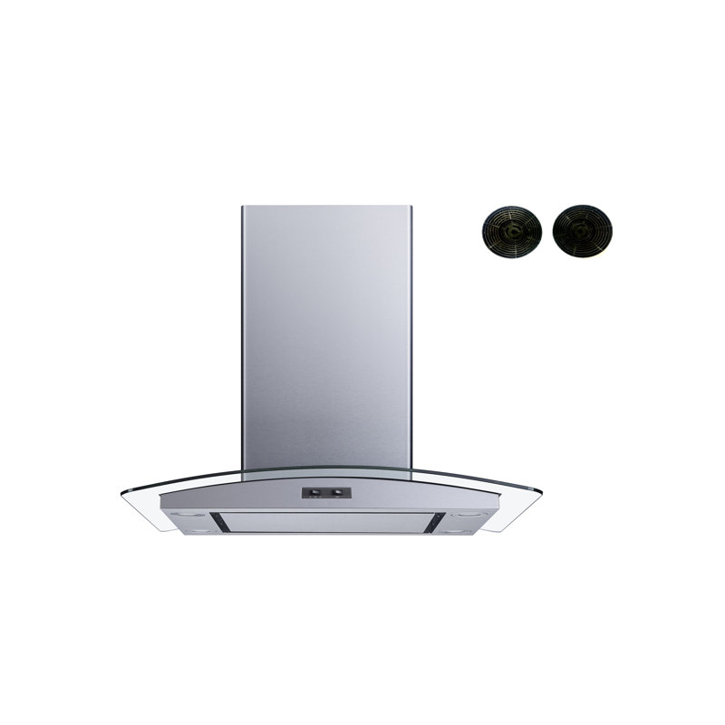 H101C Series 30" 267 CFM Convertible Island Range Hood in Stainless Steel With Filter Included