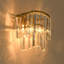 Applique murale 1 lumière en cristal doré pour salle de bain