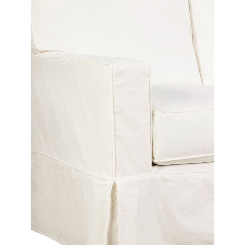 Taylor 56'' Slipcovered Loveseat, Bayou Off White Canvas