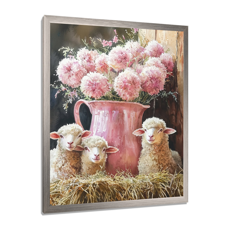 Dotty - animaux, reproduction d'art sur toile, Argent argent, H 44 po x l 34 po, Reproduction encadrée d'une seule photo