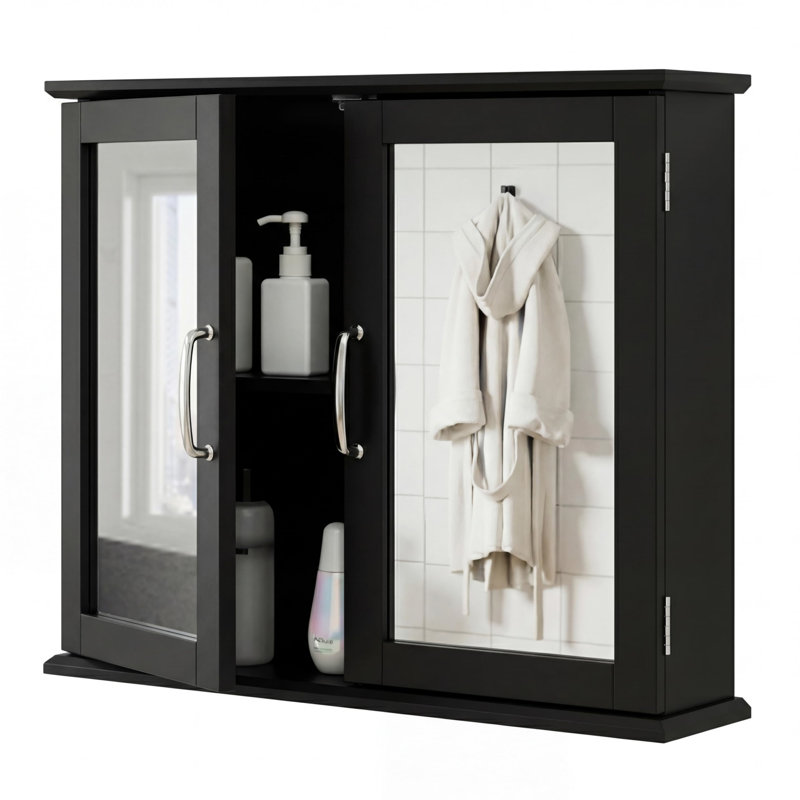 Engineered Wood Wall Mounted Required Bathroom Cabinet