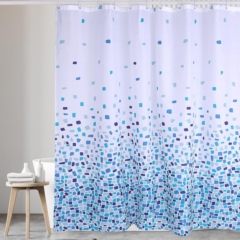 Shower Curtain 180X180 Cm (71 X 71 Inch), Mosaic Blue