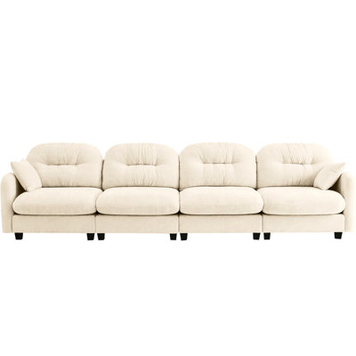 Four - Seater Sectional , Chenille Fabric, Multiple Combinations, Cushion, Throw Pillows, Beige Modular Couch, Chenille, Quick Recovery Seat, Design,
