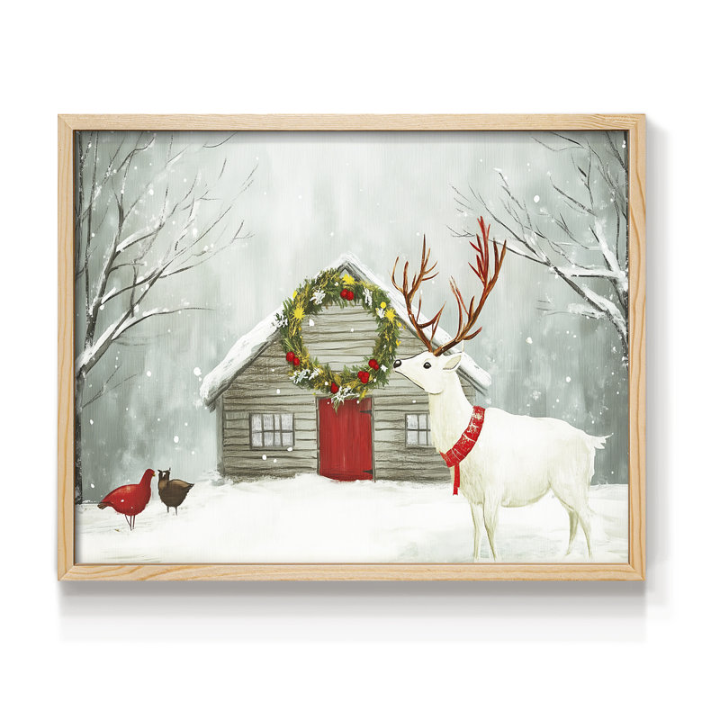 Chirstmas Art-CDLVII -Framed Print - Restickable, 8" H x 10" W, Natural