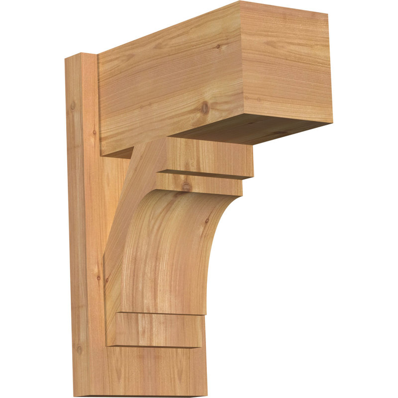 Merced Block Outlooker, 18" H x 7.5" W x 14" D, 8" W Douglas Fir (Rough Sawn)