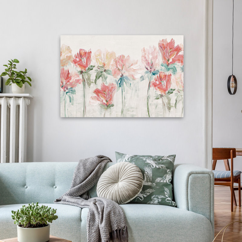 Plantes, fleurs, paysage, nature, abstrait, premiers rayons de soleil, art mural, H 24 po x l 36 po