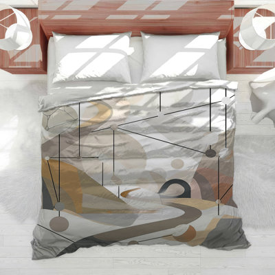 Abstract Geometry Bedding Art Comforter Mid Century Modern