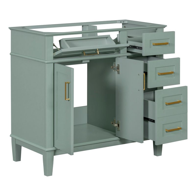[Cabinet seulement] Meuble-lavabo moderne (lavabo non inclus), Vert