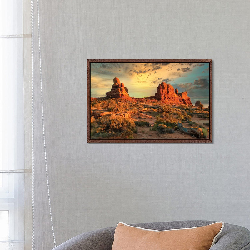 Another Day by Mark Paulda - Print on Canvas, 45.72cm H x 66.04cm W x 3.81cm D, Classic Brown Wood Floater Framed