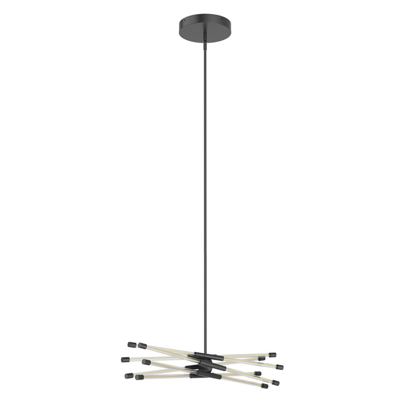 Black Glass LED Island Pendant Light