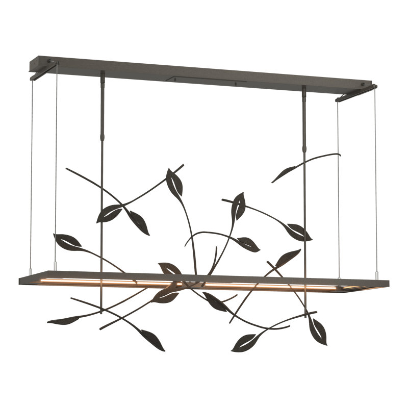 Four Seasons Autumn LED Kitchen Island Linear Pendant, Short, Dark Smoke